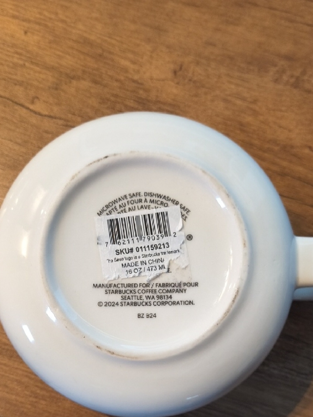 Starbucks 2024 Holiday Ribbon Large Ceramic 16oz Mug - Picture 4 of 5